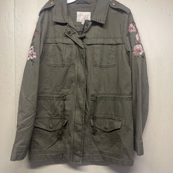 GreenCargo Jacket With Rose Embroidery - Size Small - Picture 1 of 5
